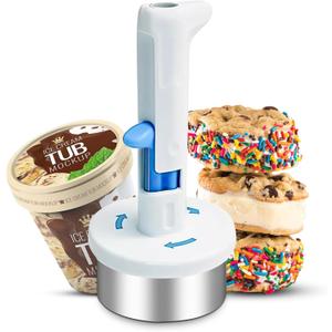 Ice Cream Sandwich Maker Tool, Stainless Steel Ice Cream Cookie Sandwich Maker, Easy Release Sandwich Cookie Scoops, Creative Ice-Cream Burger Making, For Kitchen, Dessert Shop