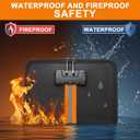 Fireproof Money Bag,Money Bag with Lock and Zipper,Safe Fireproof Waterproof,Suitable for Cash, Mobile Phones, Keys, Credit Cards, 8*1.1*5 inches