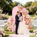 6.6FT Wedding Arch Backdrop Cover, Pink Spandex Arch Covers Stretchy Backdrop for Wedding, Birthday, Party, Baby Shower, Ceremony Banquet Decoration