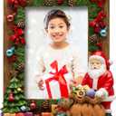 4x6 Light Up Christmas Resin Picture Frame with Santa