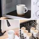 Famiware Coffee Mugs for 4, 13 oz Mug Set, Dringking Cup with Handle for Coffee, Tea, Cocoa, Milk, Milkyway Serise, White