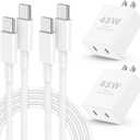 2Pack 45W Dual Port iPhone 17 16 15 Fast Charger, USB C Charging Block and 10ft Type C to C Cable Cord Long for Apple iPhone 17 Pro Max/17 Air/16 Pro/15 Plus/iPad/Air/Mini,Wall Plug Cube Brick