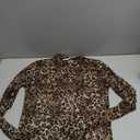 FREE KISSES Cheeta Print Sheer Mesh Sleeveless Top, Size: Medium