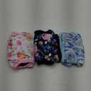 Paw Legend Washable Reusable Female Dog Period Diapers for Heat Doggie Puppy Diapers for Female Dogs (3 Pack, Small) (Small (11.5''-15'' Waist), Peony Flower)