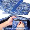 American Mahjong Set with Blue Carrying Bag, 166 White Tiles, 4 All-in-One Rack/Pushers, Mahjong Tiles Set (Ma Jong, Mah-Jongg, Majiang), 1.2" x 0.9" x 0.5"
