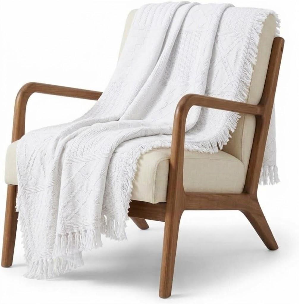 Pure Country Weavers Irish Fisherman Natural Waffle Weave Blanket - Gift Tapestry Throw Woven from Cotton - Made in The USA