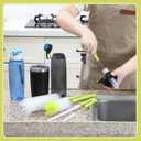 Bottle Cleaning Brush Set - Long Handle Bottle Cleaner for Washing Narrow Neck Beer Bottles, Sports Water Bottles with Straw Brush, Kettle Spout/Lid Cleaner Brushes