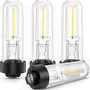4 Pack Solar Light Replacement Bulbs Warm White 3000k 0.5w DC 3v Solar Bulbs for Outside Garden Yard Patio Pathway Landscaping