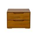 Wood Nightstand With Drawer Storage and 2 Drawers