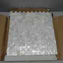 10 - Sheet Pearl Shells Tile Peel and Stick Backsplash, Self Adhesive Wall Tile for Kitchen, Bathroom, Bedroom (11.8"X11.8", White Nature)