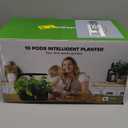 Ahopegarden Indoor Garden Hydroponics Growing System: 10 Pods Plant Germination Kit Herb Vegetable Growth Lamp Countertop with LED Grow Light - Hydrophonic Planter Grower Harvest Lettuce (Black)