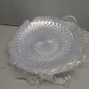 Fumete 10 Pcs Round Plastic Serving Platters Clear Plastic Serving Tray Acrylic Crystal Flan Plates for Food Cake Cookie Fruits Birthday Wedding Party Supplies(12 Inch)