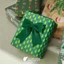 AIMUDI Green Bows for Christmas Tree 5'' Dark Green Hand Felted Christmas Bow for Gift Wrapping Premade Bow for Presents Crafts Wreaths Fireplaces Winter Holiday Christmas Decorations, 24 PCs