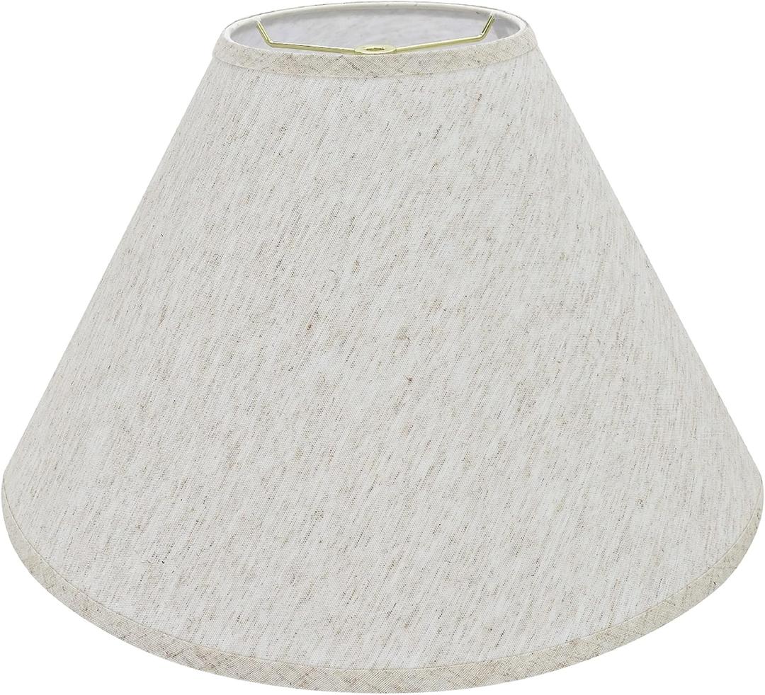 Aspen Creative 32772 Transitional Hardback Empire Shaped Spider Construction Lamp Shade in Flaxen, 18" wide (7" x 18" x 12 1/2")