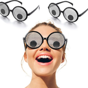 Skylety Googly Eyes Glasses Halloween Eyeball Funny Glasses for Adult Wiggle Novelty Shaking Giant Googly Accessories for Party Favor Men
