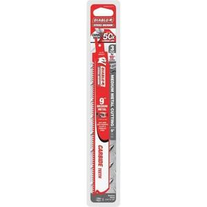 Diablo Tools 9" Steel Demon Carbide-Tipped Reciprocating Blades for Medium Metal Cutting 15 Packs of 3 
