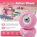 Sekey Heavy Duty Beach Wagon with 9" Big Sand-Proof Wheels, 300L Oversized Foldable Beach Cart with Cooler| Adjustable Handle & Balloon Tires for Sand, Camping,Vacation
