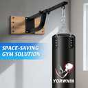 Punching Bag Hanger, Boxing Bag Wall Bracket Heavy Hanger Rated Hanging Stand Silent Rotation for Home Gym Indoor Outdoor Boxing Exercise (W:17.1"-24.8")
