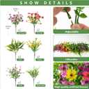 INQCMY Artificial Flowers for Outdoor Faux Plants Fake Flowers Spring Decor