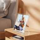 3 Pack Acrylic Picture Frames 5x7 Photo Frame Clear Magnetic Picture Frame With Stand for Home Office Horizontal or Vertical Display