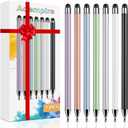 Stylus (7 Pcs), 2-in-1 Stylus Pen for Touch Screen, High Precision and Sensitivity, Suitable for iPad/iPhone/Samsung/Android Smartphone and Tablets, Compatible with All Touch Screen (Multicolor)