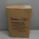 TAIMIT Twin Size Comforter Set - 5 Pieces, Bed in a Bag Bedding Sets with All Season Soft Quilted Warm Fluffy Reversible Comforter,Flat Sheet,Fitted Sheet,1 Pillow Shams,1 Pillowcases,Black