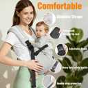 Toddler Carrier Sling for Newborn to Toddler, Ring Sling Baby Carrier 1555 lbs with Breathable & Anti-Slip Seat Cushion for Comfort, Lightweight Travel-Friendly (Light Gray)