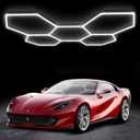 MODERN Hexagon Garage Lights25 Pack 216W 25920LM High Brightness Hexagon Garage LED Lights for Garage, Shopping Mall, Workshop and Car Detailing Shop etc.