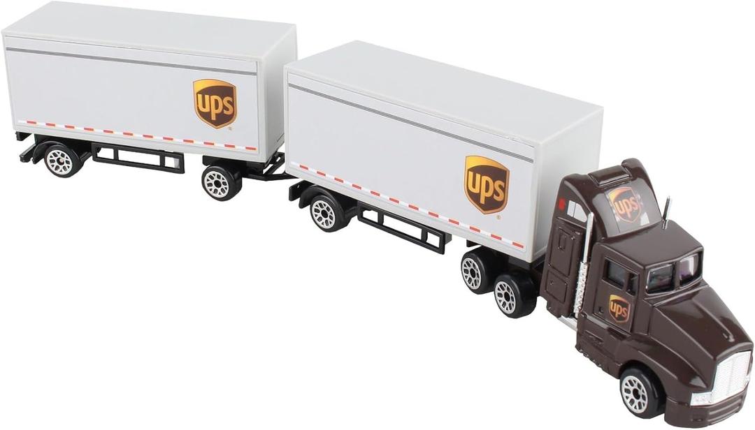 Daron UPS Die Cast Tractor with 2 Trailers