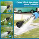 Car Wash Foam Gun for Garden Hose, Foam Cannon Car Wash Kit with Microfiber Wash Mitt, High Pressure Nozzle & 3 Spray Modes, Hose Foam Blaster for Cars, Trucks, RV, Motorcycle Cleaning - Blue