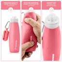 Ultimate 2-in-1 Dog Walk Essential – Portable Pee Cleaning Bottle + Detachable Poop Bag Dispenser (Salmon)