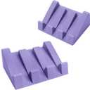Silicone Soap Dish (USA Patented) Self Draining Bar Soap Holder for Shower Bathroom Sink, Drying Soap Dish Tray Sponge Holder Easy Cleaning Soap Saver Travel Accessories (Lavender, 2)