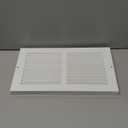 HVAC Premium HVAC Premium 12" X 6" Baseboard Return Air Grille - HVAC Vent Duct Cover - 7/8" Margin Turnback for Flush Fit with Baseboard Work - White [Outer Dimensions: 13.75" Width X 7.75" Height]
