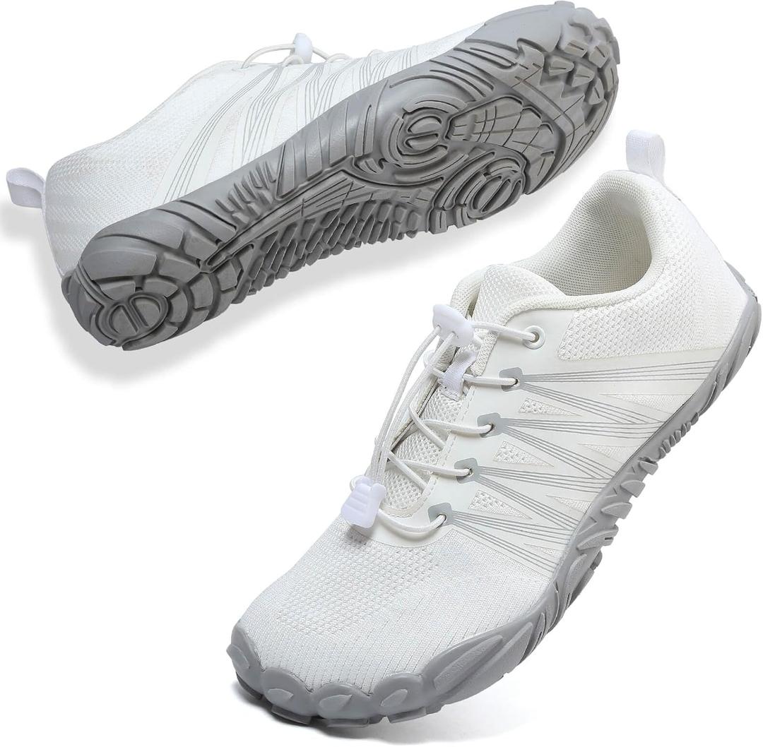 Barefoot Shoes Women Men Minimalist Shoe Wide Toe Box Zero Drop (White)