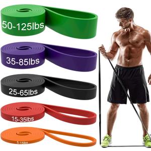 Resistance Bands, Pull Up Assist Bands - Workout Bands, Eexercise Bands, Long Resistance Bands Set for Working Out, Fitness, Training, Physical Therapy for Men Women (Multicolor)