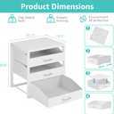 BOLUO Closet Drawers White 3 Drawer Dresser for Closet Organizers and Storage Bedroom Dorm Modern