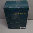 LBRO2M 100% Linen Sheet Set King Size,Bed Sheets 4 Piece Sets, Solid Color Natural Flax Bed Sheets Soft Breathable Bedding,16" Deep Pocket,All Season (King, Linen)