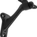 khtumeware 5 Pack 3 Inch Matte Black Hand Rail Bracket Heavy Duty Hardware for Stairways, Home or Office Stair Support Handrail Brackets
