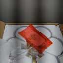 Gold Semi Flush Mount Ceiling Lights, 6-Light 18Inch Ceiling Light Fixtures with Fabric Shade in Flower Shape, Farmhouse Brass Drum Lighting for Nursery Bedroom Kitchen, AD-22007-6SF-GD