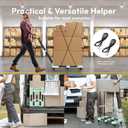 Folding Hand Truck 500lbs, Portable Heavy Duty Dolly Cart, 6 Wheels Collapsible Luggage Cart with 2 Elastic Ropes - Compact Trolley Cart for Easy Moving - Ideal Hand Cart for Travel and More (1.70, Green)