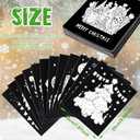 48 Pcs Christmas Velvet Coloring Posters Christmas Fuzzy Felt Coloring Pages Xmas Crafts for Adults Teenagers Classroom Holiday Arts Crafts Activity Party