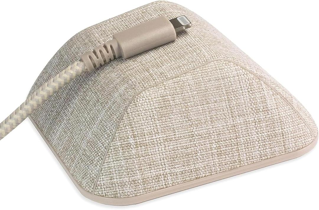 Smartish Magnetic Cord Holder - Cable Wrangler Organizer with Magnet Clips for Charger Management on Desktop, Nightstand for USB-C + Lightning - Lightly Toasted Beige (Medium)