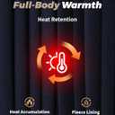 WEERTI Thermal Underwear for Men Long Johns with Fleece Lined Base Layer Men Cold Weather Top Bottom (Black, XS)