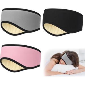 Chicingyou 3 Pcs Soundproof Ear Muffs Noise Cancelling Soft Ear Muffs for Men Women Sleeping Home Study Travel Fits All Heads(PinkBlackGray)
