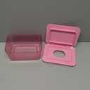 Wipes Dispenser, One-Handed Operation Wipe Holder for Baby & Adult, Seal-Designed Wipes Container for Bathroom Keep Diaper Wipes Fresh (Pink)