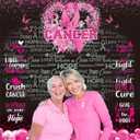 Generic Breast Cancer Awareness Photography Backdrop Breast Cancer Awareness Month Outdoor Yard Sign Hanging Banner Breast Cancer Charity Party Decoration Supplies (70.8x78.7inch (1.8 x 2m))