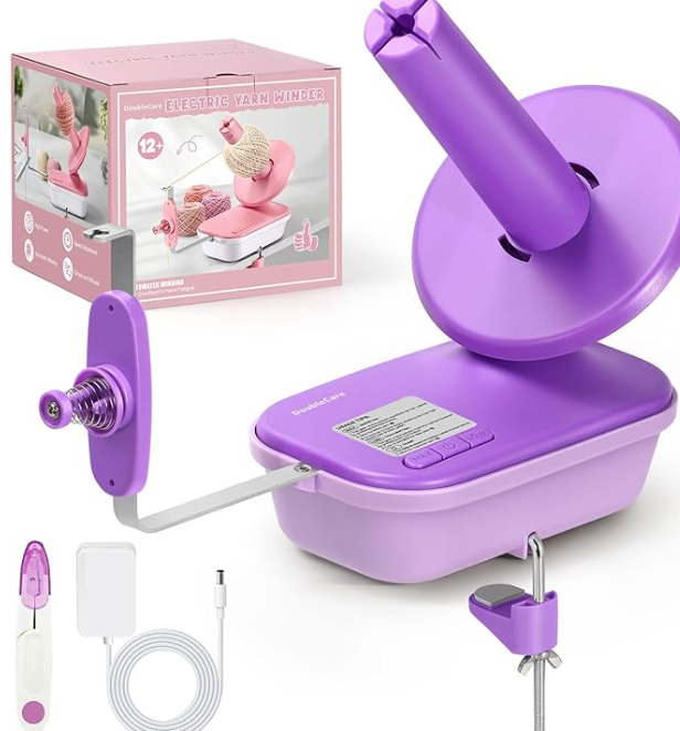 Electric Yarn Winder for Crocheting High Speed, Upgrade Three Gears Adjustable 4-10oz Large Capacity Automatic Yarn Ball Winder, Yarn Spinner