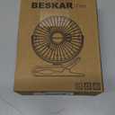 BESKAR USB Clip on Fan, Portable Small Fan with Cord Powered, 3 Speeds Strong Airflow, with Sturdy Clamp, Quiet Personal Desk Fan