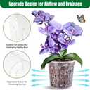 TRUEDAYS Orchid Pot 4 Pack 5 Inch Clear Orchid Pots with Drainage Holes for Repotting Ideal for Healthy Root Growth Sturdy Plastic Plant Pot for Indoor & Outdoor Plants