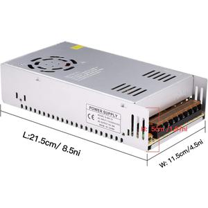 DC 12V 30A Power Supply 360W Universal Regulated Switching AC to DC Converter AC110V/220V (SMPS) Transformer Driver Adapter for LED Strip Light, CCTV Camera Security System, Radio, Computer Project (12V 30A 360W)